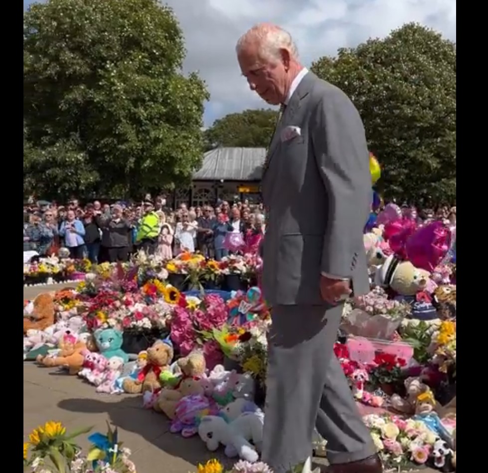 King Charles visits Southport amid UK riots aftermath