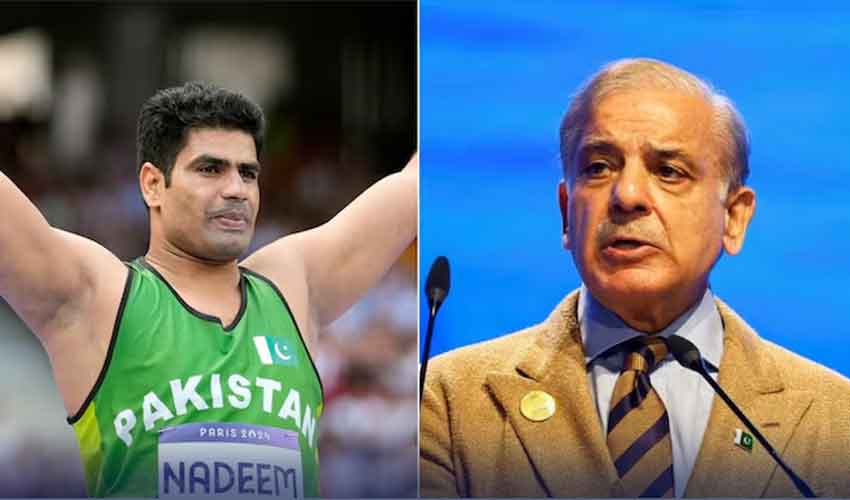 Arshad Nadeem and family receive state guest protocol as they land in Islamabad | Video