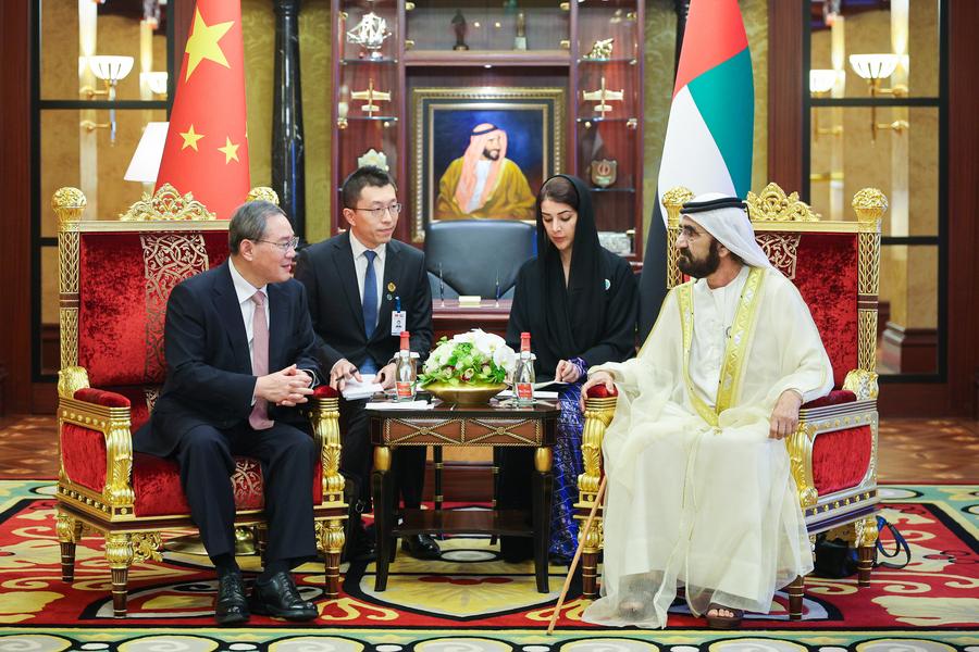Chinese premier urges Chinese, UAE enterprises to seize cooperation opportunities