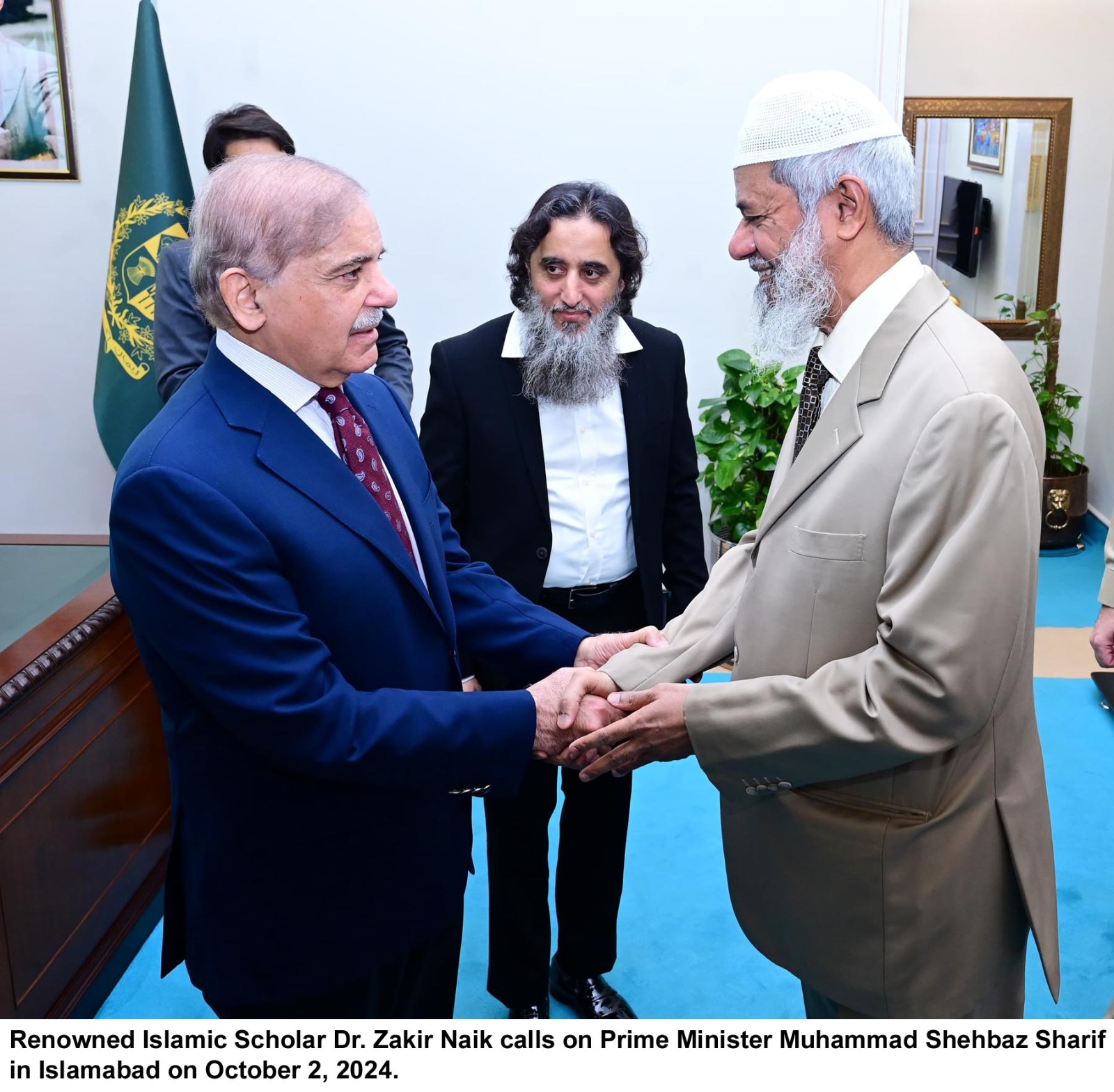 PM Shehbaz lauds Dr Zakir for global Islamic outreach efforts