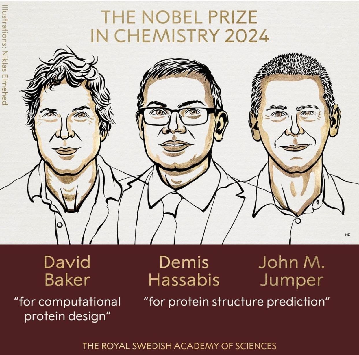Three scientists awarded 2024 Nobel Prize in Chemistry for protein structure advancements
