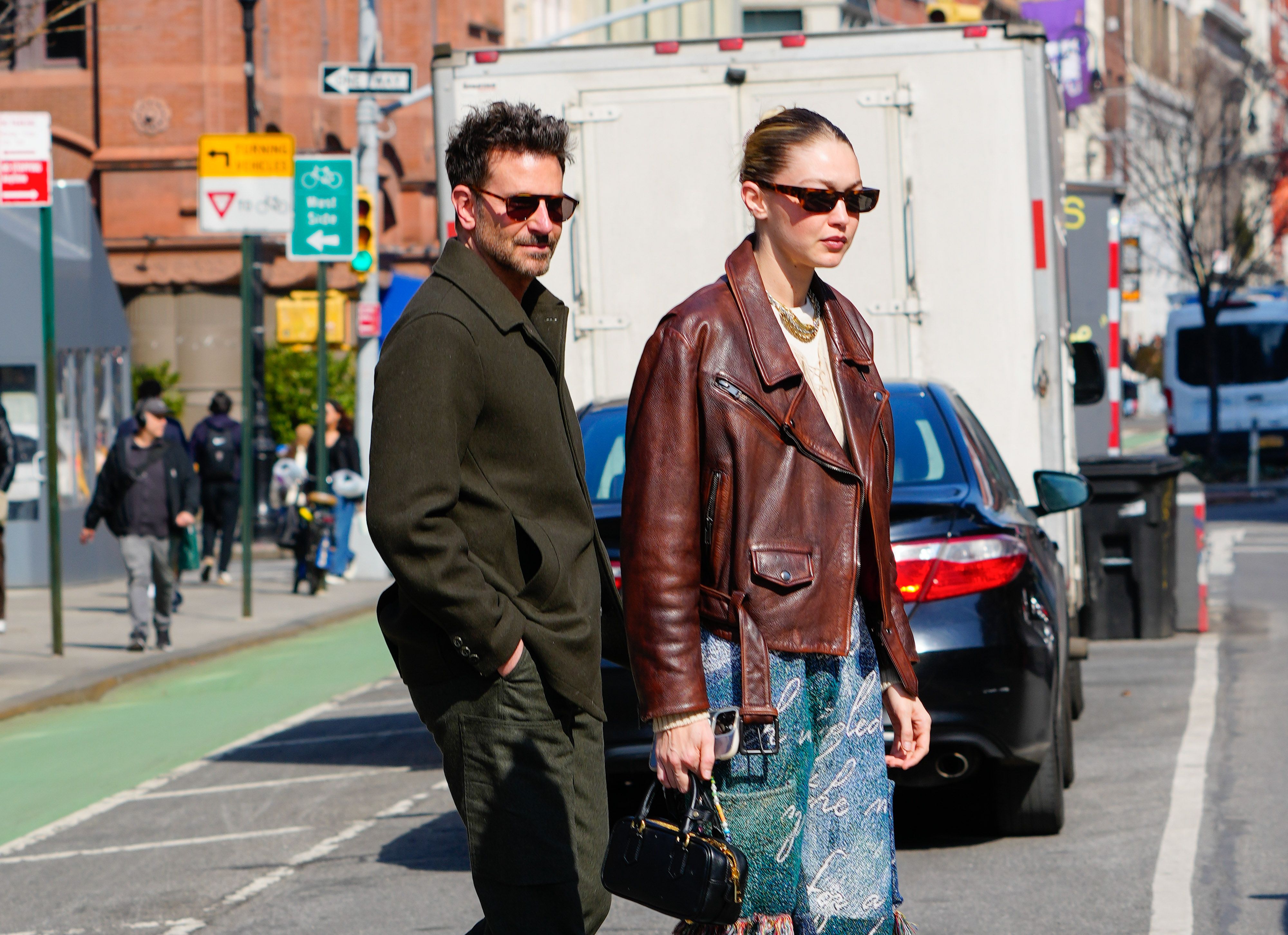 Gigi Hadid, Bradley Cooper appear casual for rare outing in the Big Apple