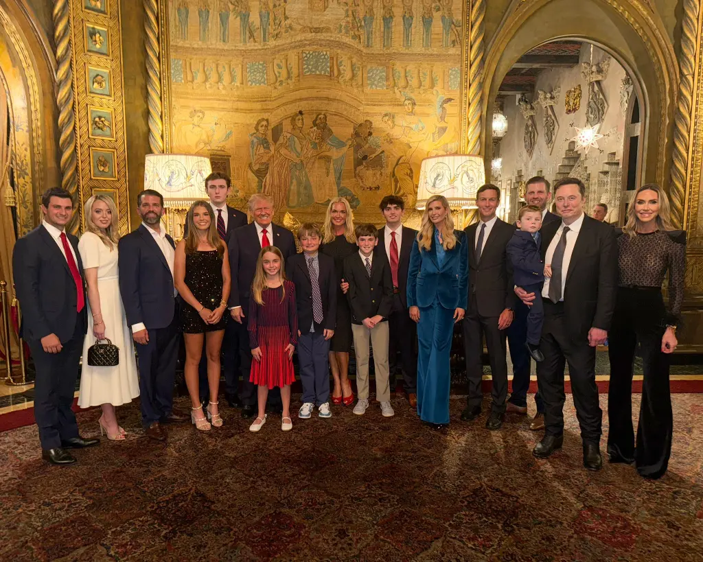 Melania Trump and Kimberly Guilfoyle Absent from Trump Family Election Night Photo, Sparking Social Media Buzz