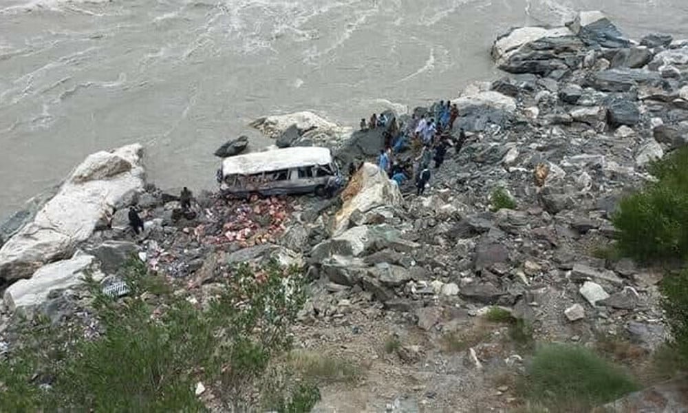 Rescue officials confirm 22 drown as bus falls into river in Diamer