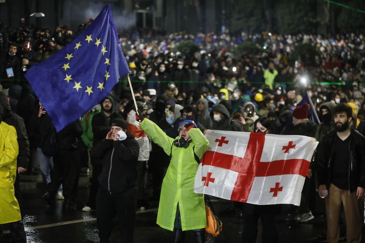 Opposition leader in Georgia detained amid ongoing pro-EU protests