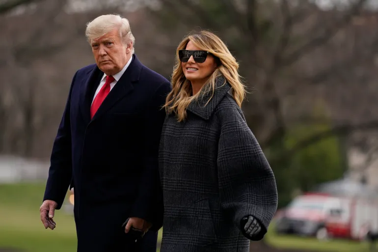 Melania Trump Chooses Bold Black-And-White Gown For Trump’s Inaugural Ball