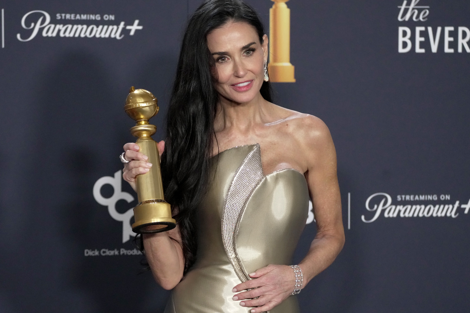 Demi Moore's Daughters Rumer, Scout And Tallulah Praise Mom Over Historic Golden Globe Win
