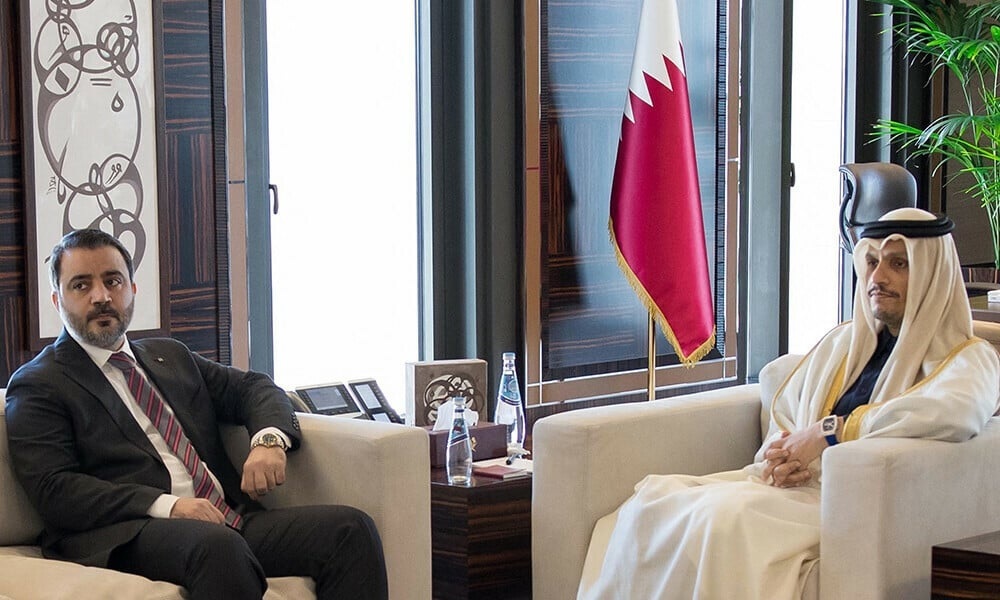 Syrian leaders call for end to US sanctions in first trip to Qatar