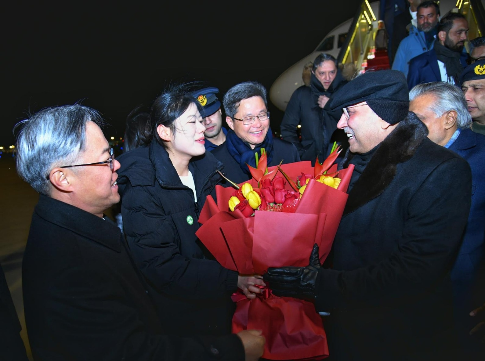 President Zardari arrives in China on a five-day official visit