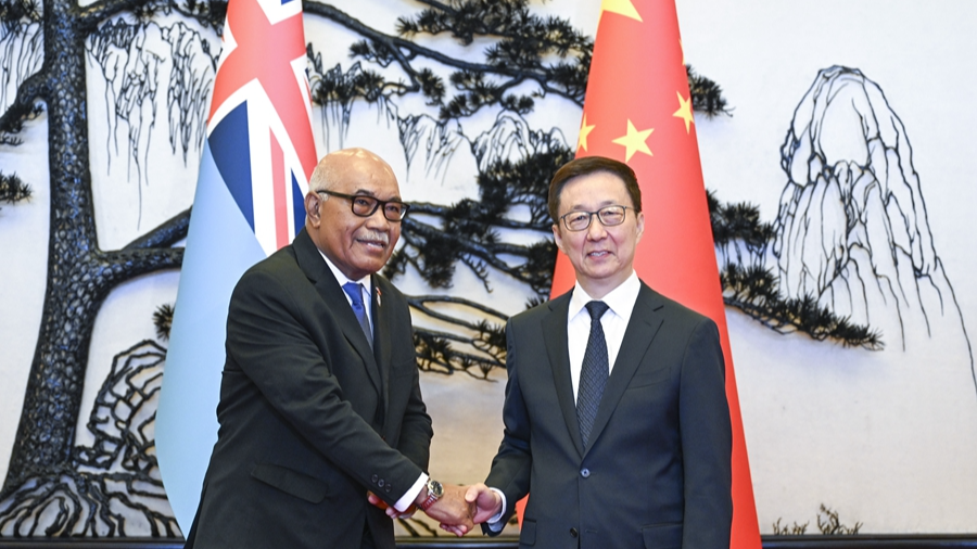 Chinese vice president meets Fiji's speaker of parliament
