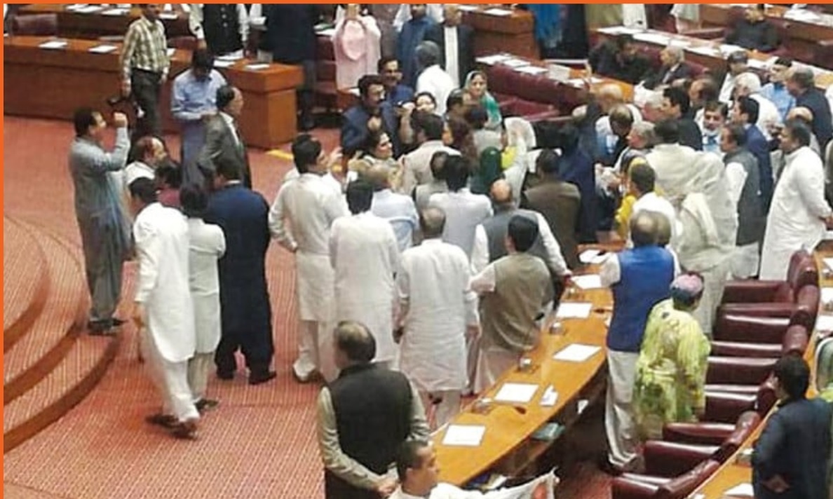 Amid call for NAP revival NA witnesses ruckus as opposition denied debate on train attack