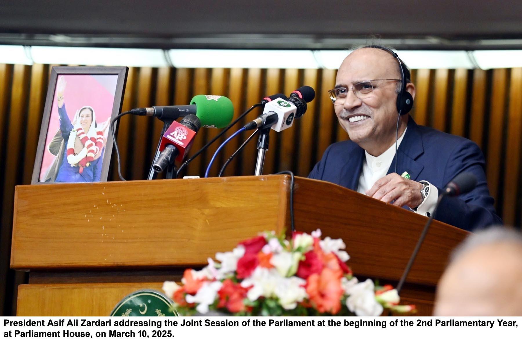 President calls for political stability, social justice amid opposition ruckus at joint session
