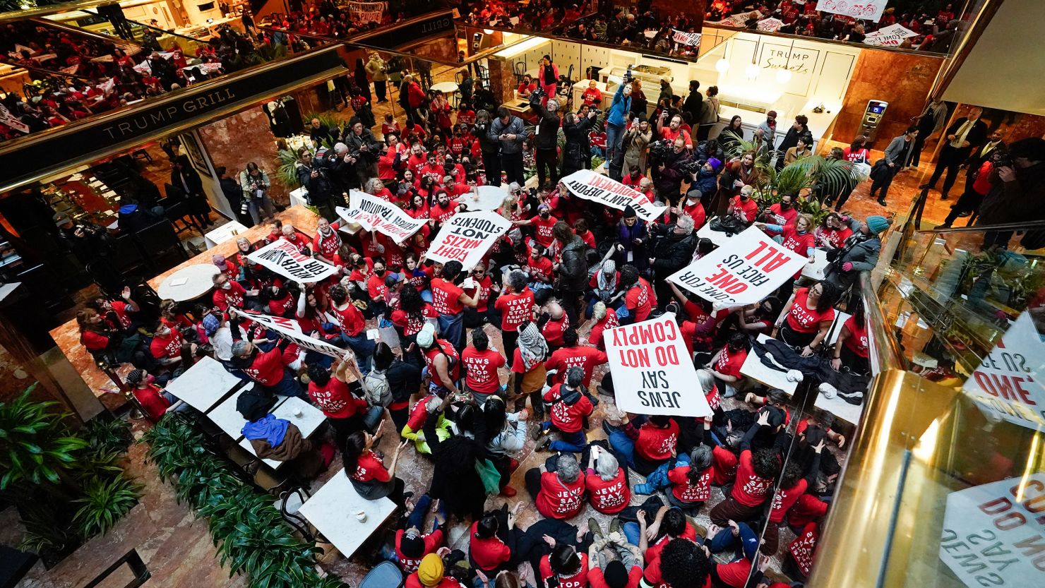 Nearly 100 arrested in protest at Trump Tower over Mahmoud Khalil's detention