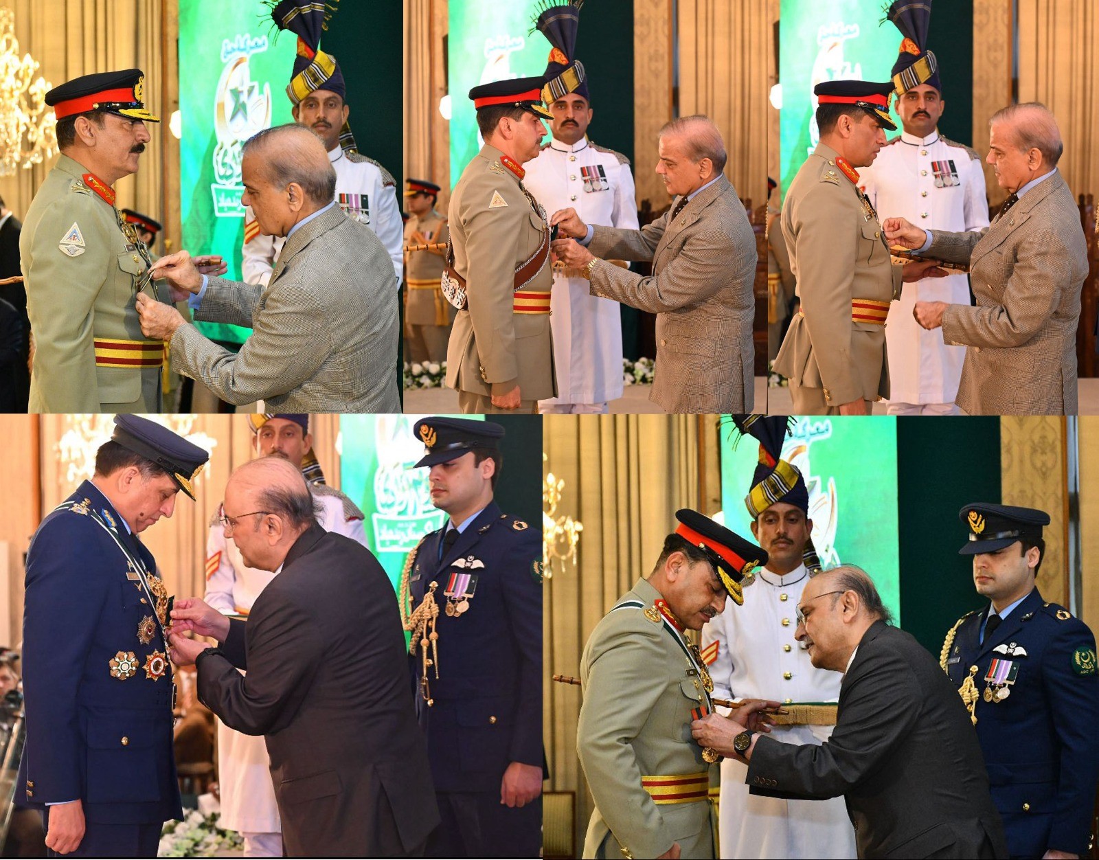 President confers civil, military awards to recognize contributions during Marka-e-Haq