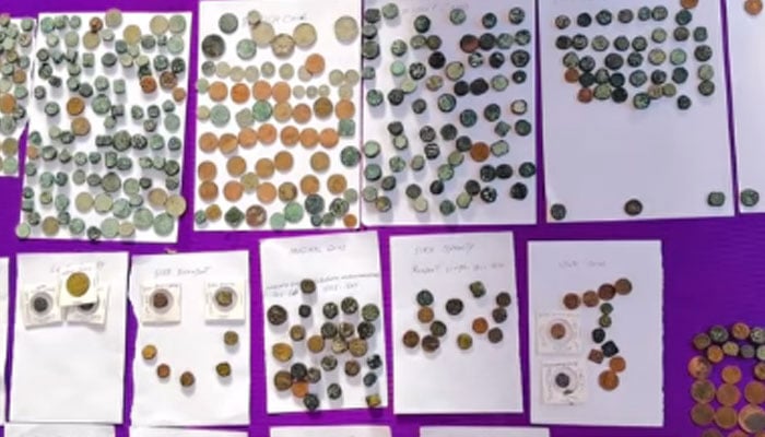 Ancient coins resurface in Punjab after floods from Koh-e-Suleman