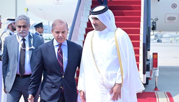 PM Shehbaz reaches Qatar for Arab Islamic summit on Israeli strikes