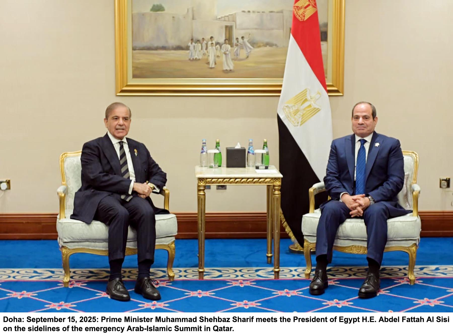 PM Shehbaz, Egyptian President Sisi discuss Israel’s recent attack on Doha