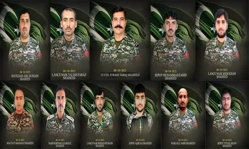 Lt-Col, Major among 11 soldiers embraced martyrdom in Orakzai IBO: ISPR