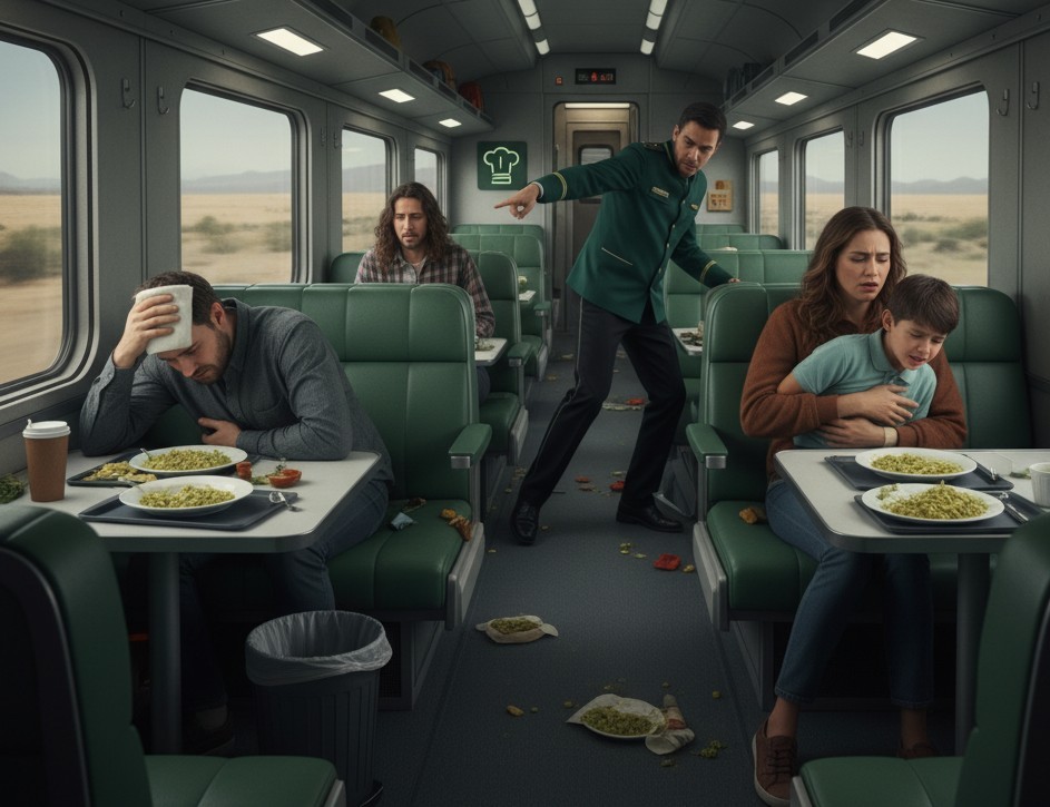 Passengers fall ill after eating contaminated food on Green Line Express