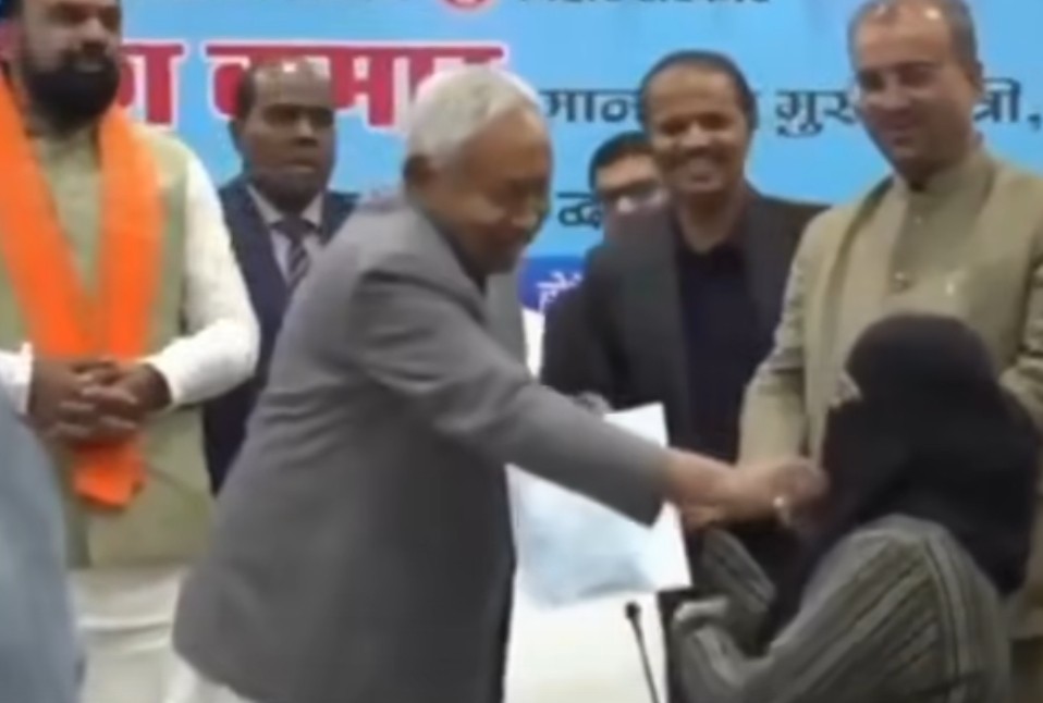 Bihar CM faces backlash after viral video shows him pulling down woman doctor’s veil