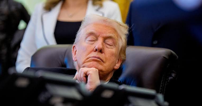 Trump gets a new nickname 'Commander in Sleep' for dozing off in Cabinet meeting