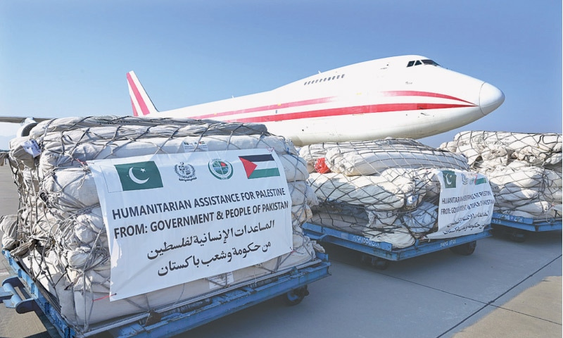 Pakistan dispatches 100 tons of relief goods for Palestinians on PM’s directive
