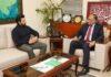 Leading F-Class shooter presents youth development platform to Federal Minister Ahsan Iqbal