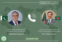 FM Dar, Bangladesh Adviser discuss trade, economic cooperation in phone call