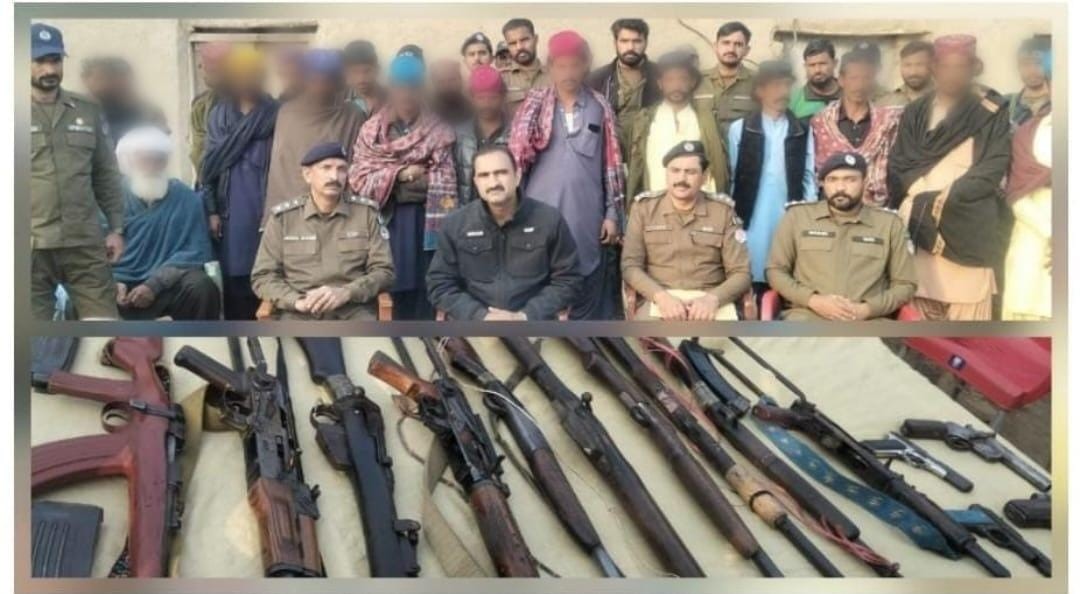 Tally rises to 52 as 23 more Katcha bandits lay down arms in Rajanpur operation