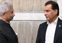 NA speaker briefs PM on Bangladesh visit, surprise handshake with Indian FM